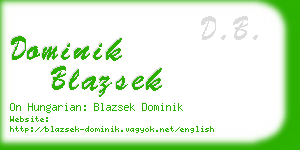 dominik blazsek business card